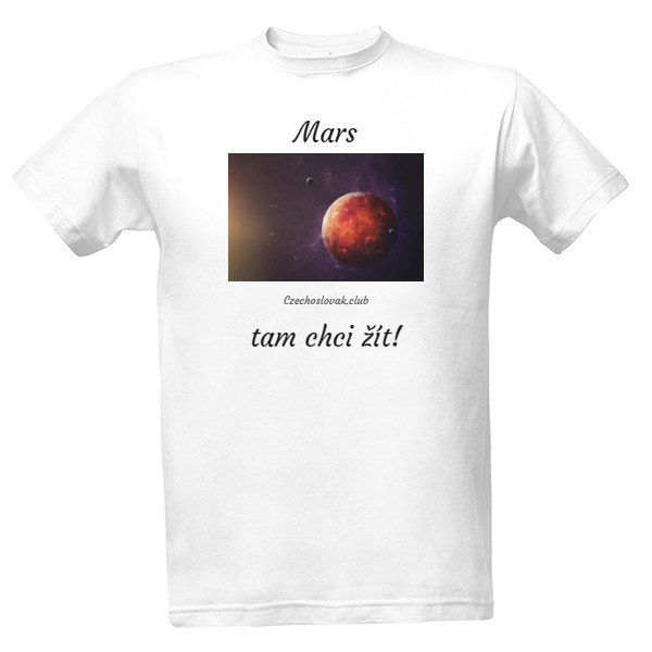 Tričko s potiskem Mars
